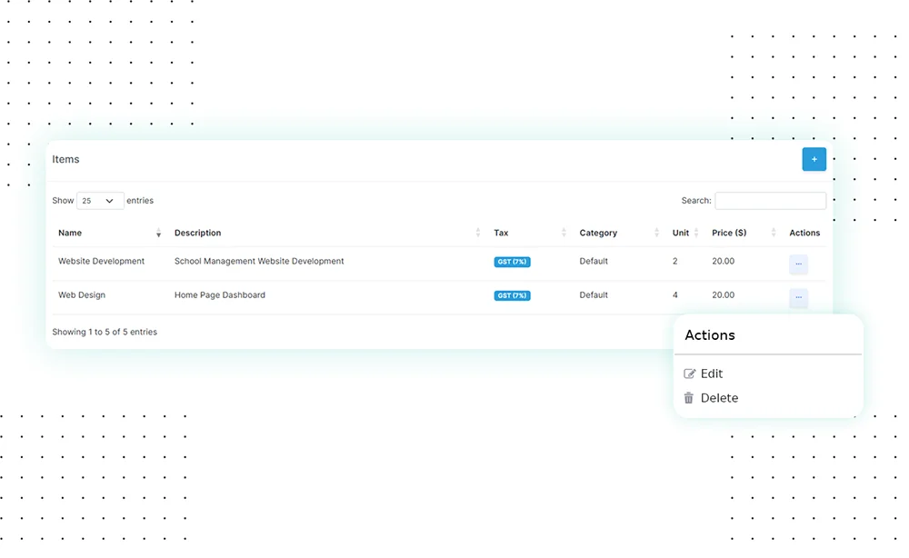 View and Manage Items