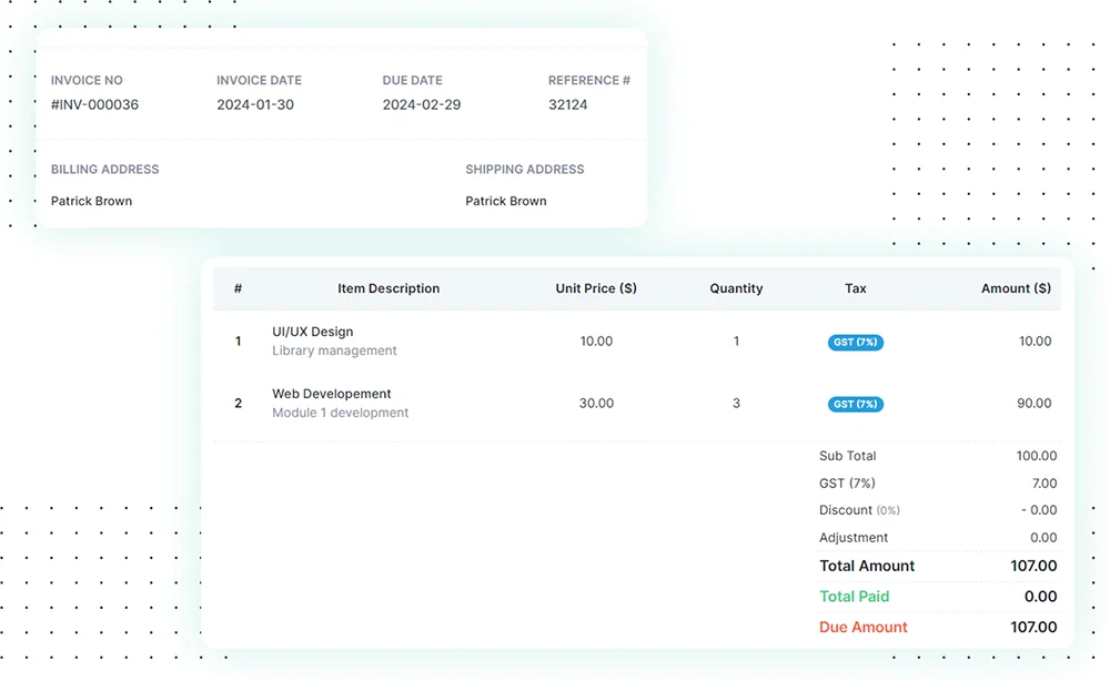 Invoices Through CRM
